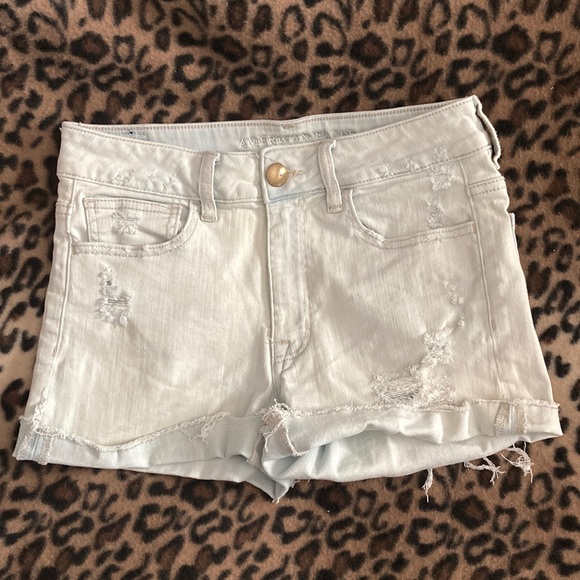 GUC AMERICAN EAGLE Shorts Women’s Size 6 AEO Denim Shorts AE Hi Rise Shortie - Picture 1 of 13
